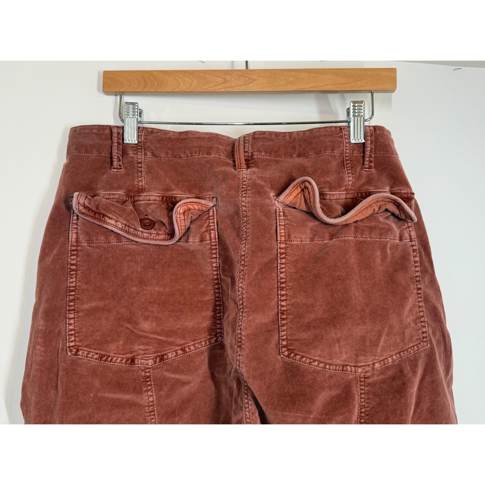Free People Bay Breakers Corduroy Cargo Pants Womens XL Terracotta Drop Baggy - Picture 10 of 14